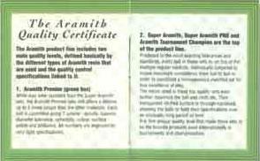 Aramith Quality Certificate