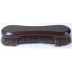 10½” Genuine Horse Hair Brush in dark mahogany finish
