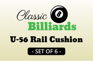 Classic Billiards U-56 Rail Cushion Set