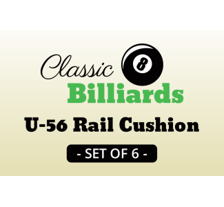 Classic Billiards U-56 Rail Cushion Set