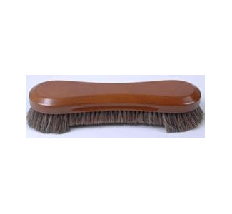 10½” Genuine Horse Hair Brush in medium brown finish